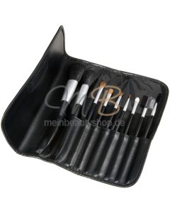 Pinseltasche mit 9 Kosmetikpinseln